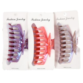Hair Claw Clip W/Butterfly Asst Color 1 Pc