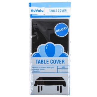 Nuvalu Table Cover Black "Deluxe" Peva 0.09Mm / 54 X 108"