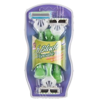 Vida Mia Women 6 Blade Disposable Razors 3 Ct