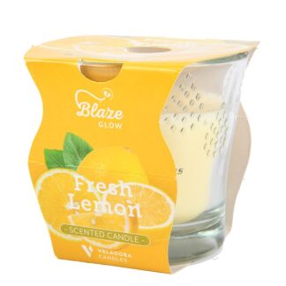 Blaze Glow Scented Candle Fresh Lemon 3.5 Oz