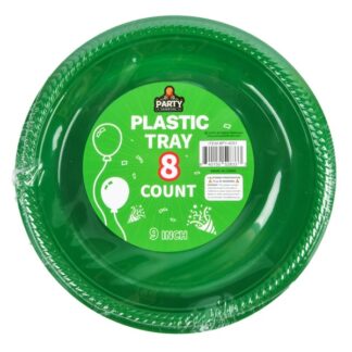 Party Plastic Plates Green 9 In 8 Pk