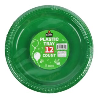Party Plastic Plates Green 7 In 12 Pk