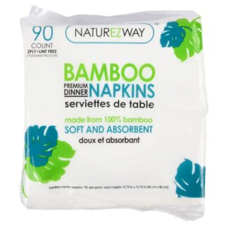Naturezway 100%Bamboo Dinner Napkins 90 Ct