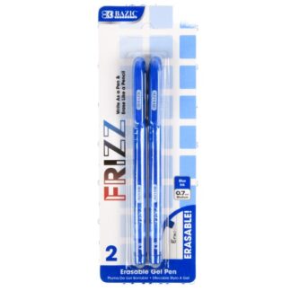 Bazic Frizz Erasable Gel Pen Blue .7Mm 2 Pk