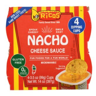 Ricos Nacho Cheese Sauce Dipp Cups 3.5 Oz 4 Ct