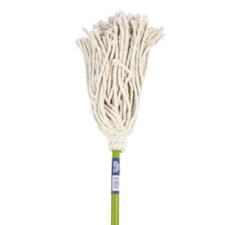 Mop #20 Cotton String White Wood Handle