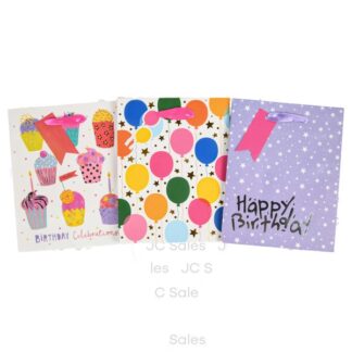 Happy Birthday Gift Bag Asst Designs Med