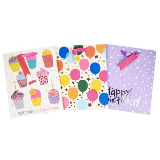 Happy Birthday Gift Bag Asst Designs Lg