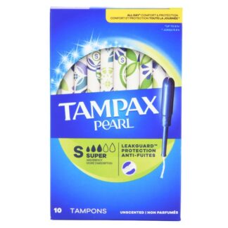Tampax Pearl Tampons Super Unscented 10 Ct