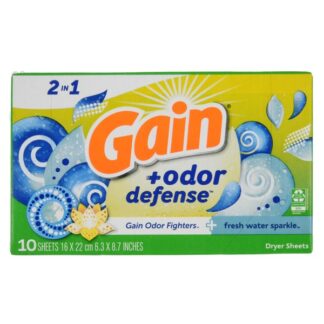 Gain+Odor Defense Sheets Fresh Watersparkle 10 Ct
