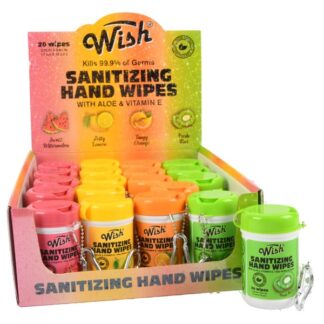 Wish Sanitizing Hand Wipes 20 Ct Asst Display