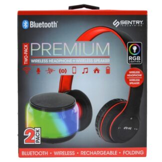 Sentry Wireless Headphone&Lt Up Speaker 2Pk