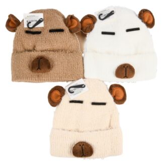 Hw Winter Kids Beanie Bear Asst Color