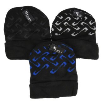 Hw Winter Beanie Black W/Asst Patterns