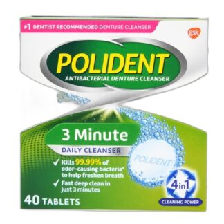 Polident Antibacterial Denture Cleanser 40 Ct