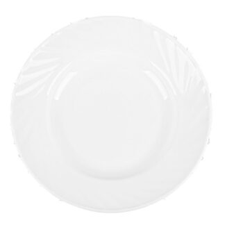 Opal Glass Soup Plate White 9 In