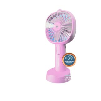 Portable Handheld Misting Fan Usb Powered Pink