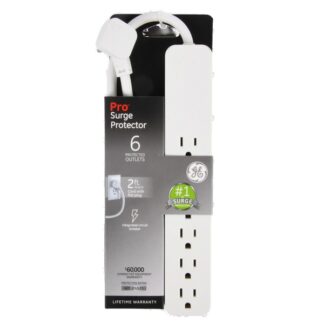 Ge Surge Protec Cord 6-Outlet 620 Joules 2 Ft