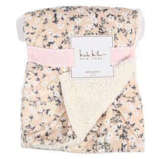 Baby Blanket Mink&Sherpa Ditsy Floral 30X40"