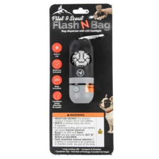 Pets Bag Dispenser 20 Ct W/Led Flashlight