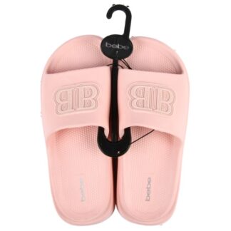 Bebe Women Eva Slides Dbl B Blush Patch Asst Sz