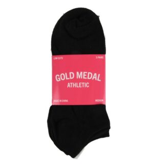 Women Athletic Low Cut Socks Asst Col Md 5Pr