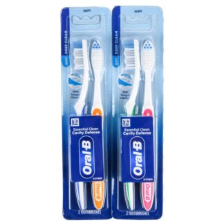 Oral-B Essential Cavity Defense Toothbrush Med 2 Pk