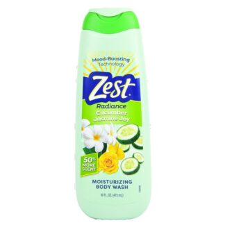 Zest Bodywash Radiance Cucumber Jasmine 16 Oz