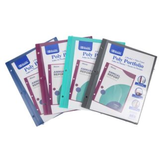 Bazic Poly Portfolio View Cover 2-Pocket Asst Col