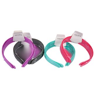 Plastic Headband Asst Color 2 Pc