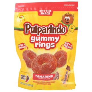 De La Rosa Pulparindo Gummy Rings Original 9 Oz