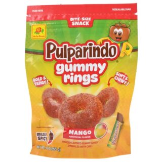 De La Rosa Pulparindo Gummy Rings Mango 9 Oz