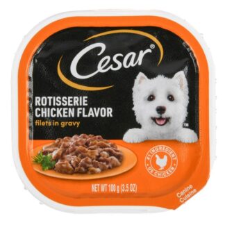 Cesar Dog Food Rotisserie Chicken Flavor 3.5 Oz