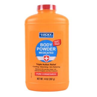 Lucky Body Powder Medicated Cornstarch 14 Oz