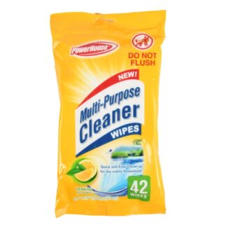 Power House Multi-Purpose Cleaner Wipes Lemon 42 Ct