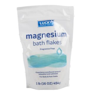 Lucky Magnesium Bath Flakes Fragrance Free 16 Oz