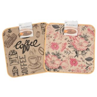 Square Placemat Asst Patterns 11.8X11.8 In