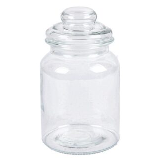 Kocina Glass Canister Clear Jar W/Lid 33.8 Oz