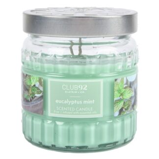 Slatkin Glass Candle 2 Wick Euc Mint 8 Oz