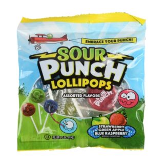 Sour Punch Lollipops 3 Oz Peg Bag