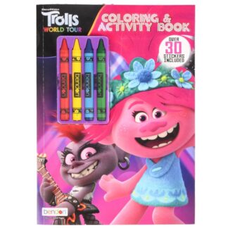 Trolls World Tour Color & Act Book W/4 Crayons