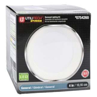 Utilitech Led Recessed Light Kit 4" White Trim