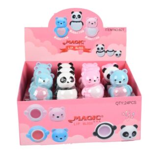 Wobbling Panda & Bear Lip Gloss Disp
