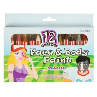 Magic Crayons For Face And Body Paint 12 Colors
