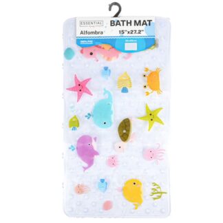Essential Bath Mat Pvc Asst Designs 15X27.2 In