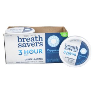Breath Savers 3-Hours Mints Peppermint 1.27 Oz Tin