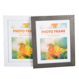 Photo Frame Ribbed Asst Color Wide 8X10 In