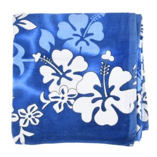 Summer Towel Blue Hibiscus 30X60 In