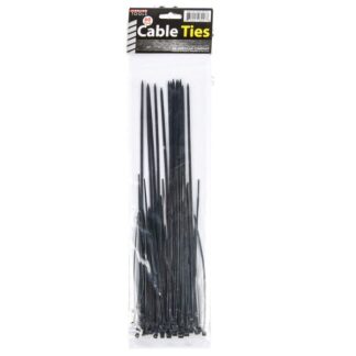 Multipurpose Cable Ties Black 4 Asst Sizes 60 Ct
