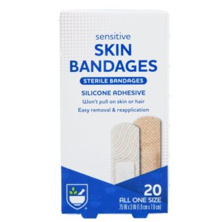 Skin Bandages Silicone Adhesive 20 Ct
